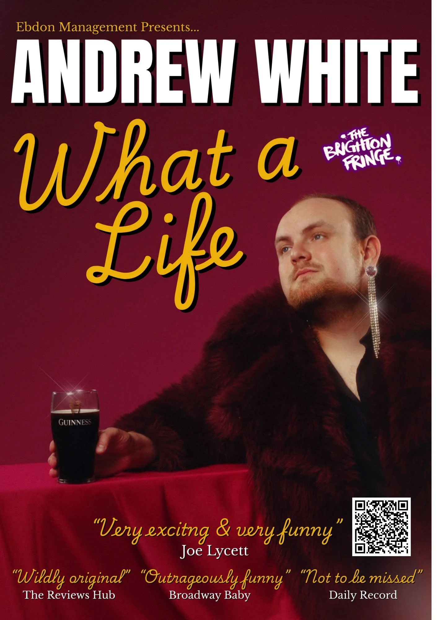 Andrew White - What A Life tour poster